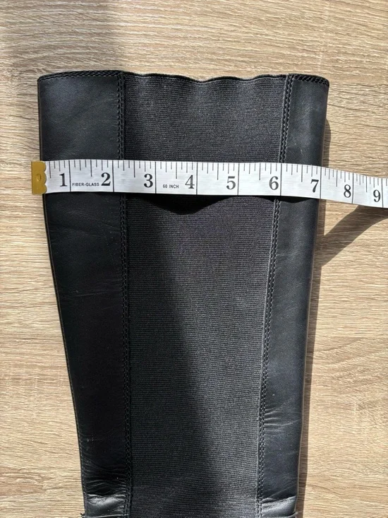 Zara Black Chunky Lug Sole Knee-High Boots - Picture 8 of 9